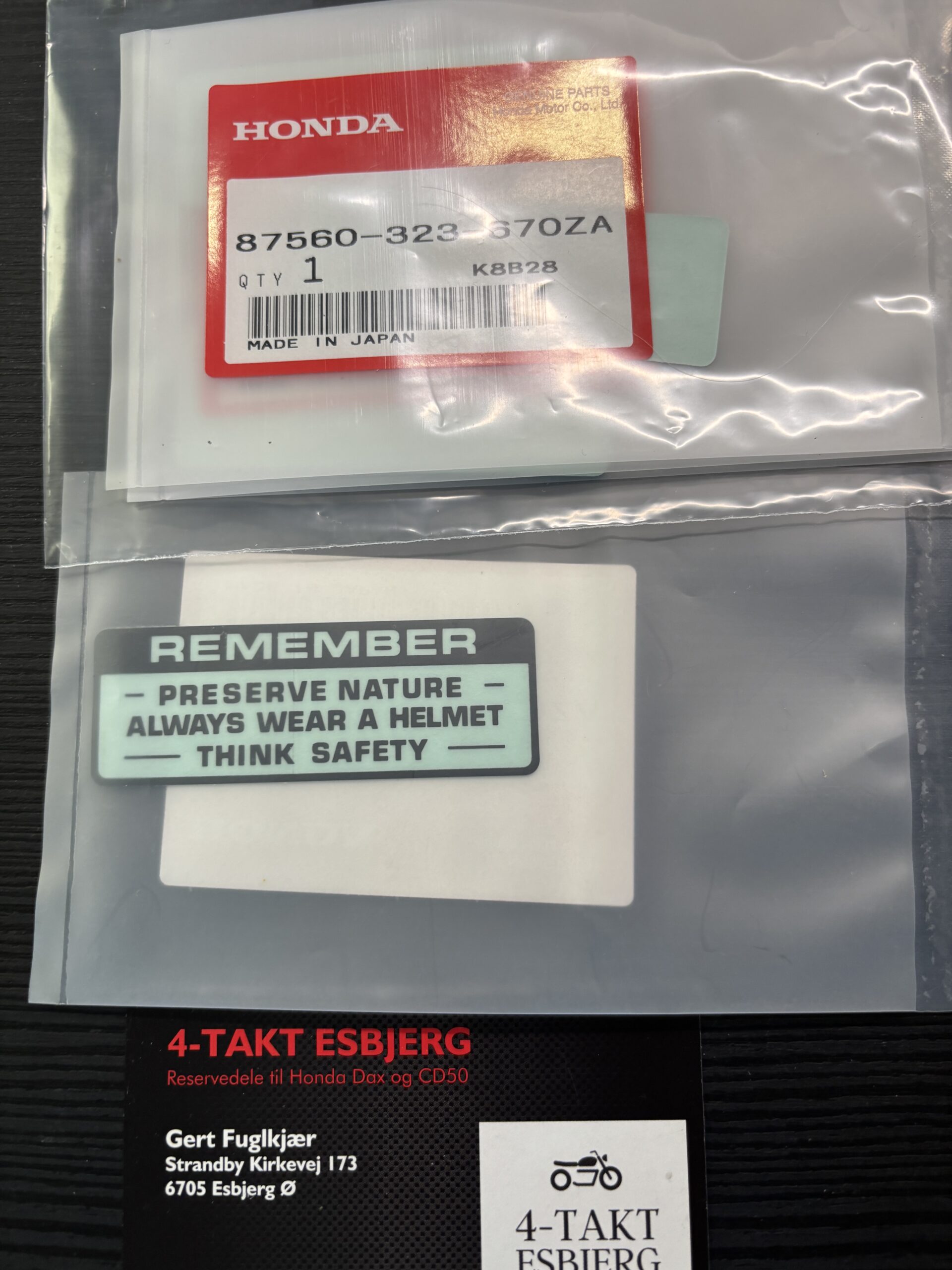 Klisterm rke REMEMBER Til Honda Dax SORT 4 takt Esbjerg Klisterm rke remember til honda dax sort 4 takt esbjerg